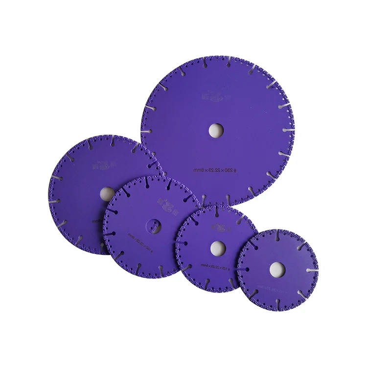 Sharp Vacuum Brazed Diamond Saw Blade For Square Steel and Metal Materials Cutting