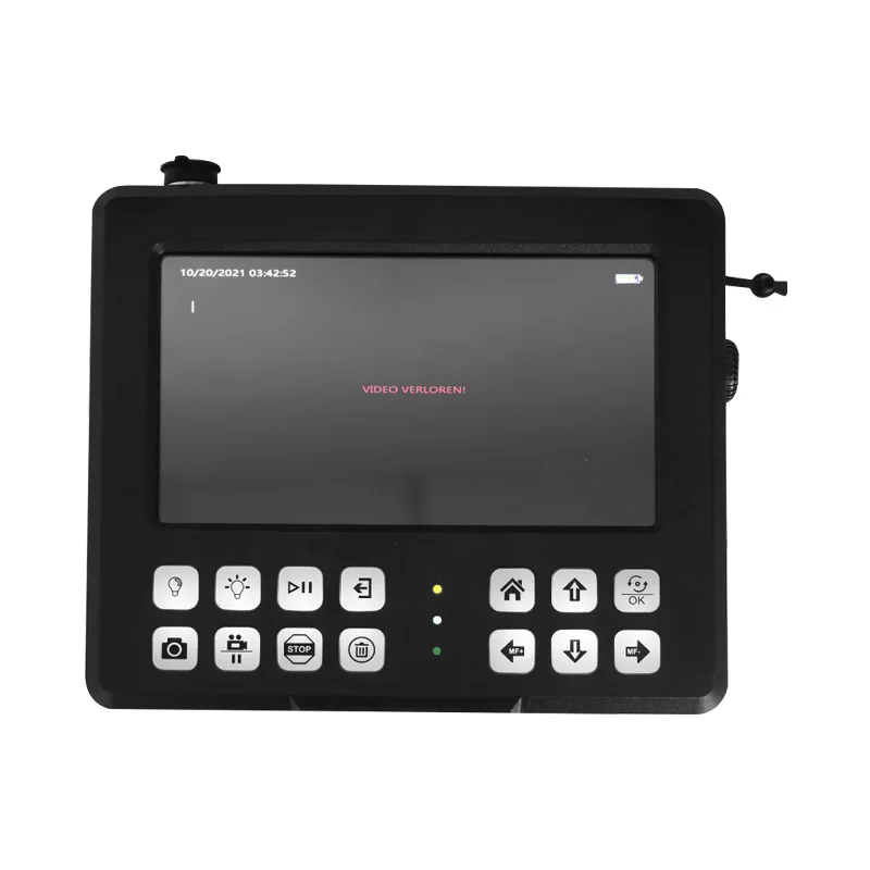 small volume 20mm waterproof camera, 8-inch IPS LCD screen, numeric keyboard for typing pipe inspection camera head sewer camera