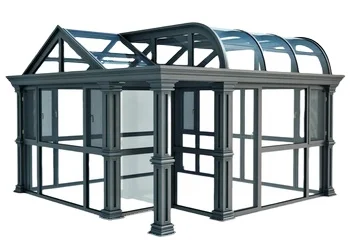 Steel Structure Sunroom Aluminum Frame Waterproof Tempered Glass Roof Aluminum Sunroom