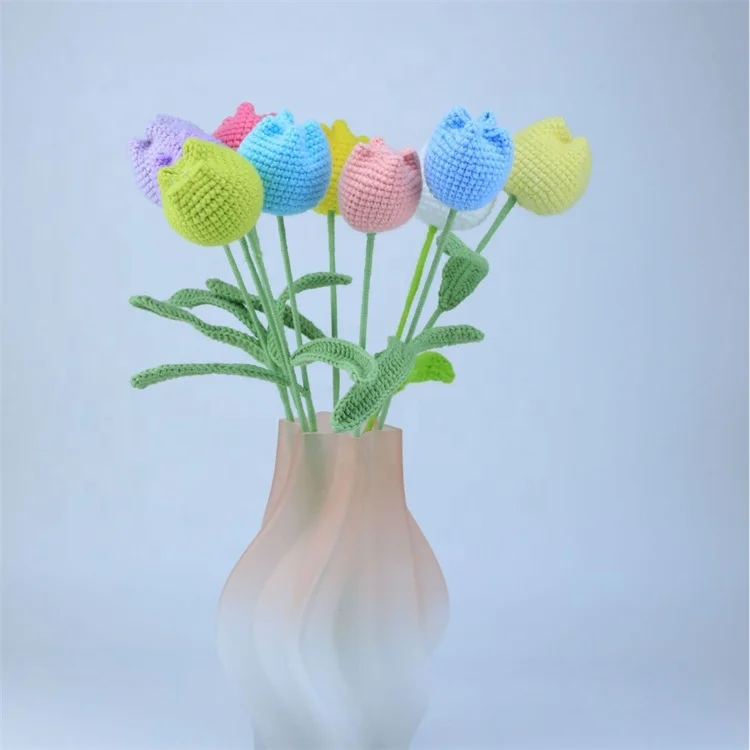 Оптовая продажа Искусственный тюльпан ручной работы цветок свадебное украшение День Святого Валентина Искусственные цветы Тюльпан