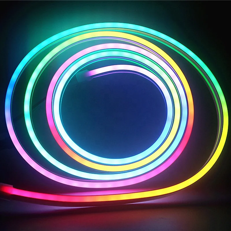rgb dream color led strip with connector 6x12mm 12V LED neon light neon flex IP67