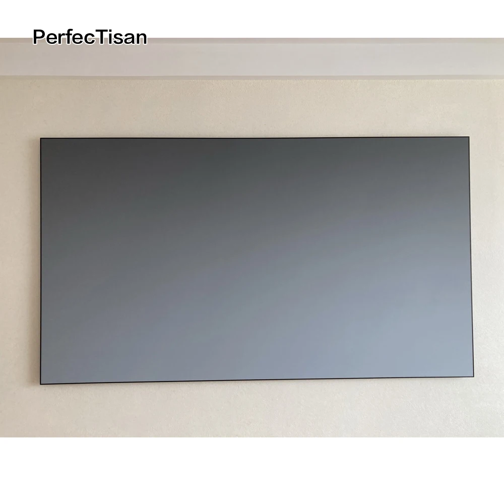 PerfecTisan 4K HD hard projection screen ambient light rejecting short throw 120inch fixed frame alr 4k cinema movie screen
