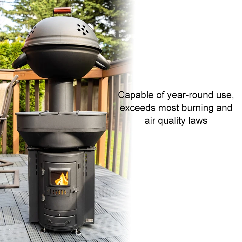 New Design Outdoor Patio Heater Wood Pellet Patio Heater With Barbecue Grill