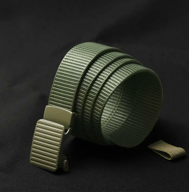 Wholesale New Arrival Comfortable Quick Release Tank Pattern Automatic Buckle Polyester Web Belt for Young People Hiking Camping