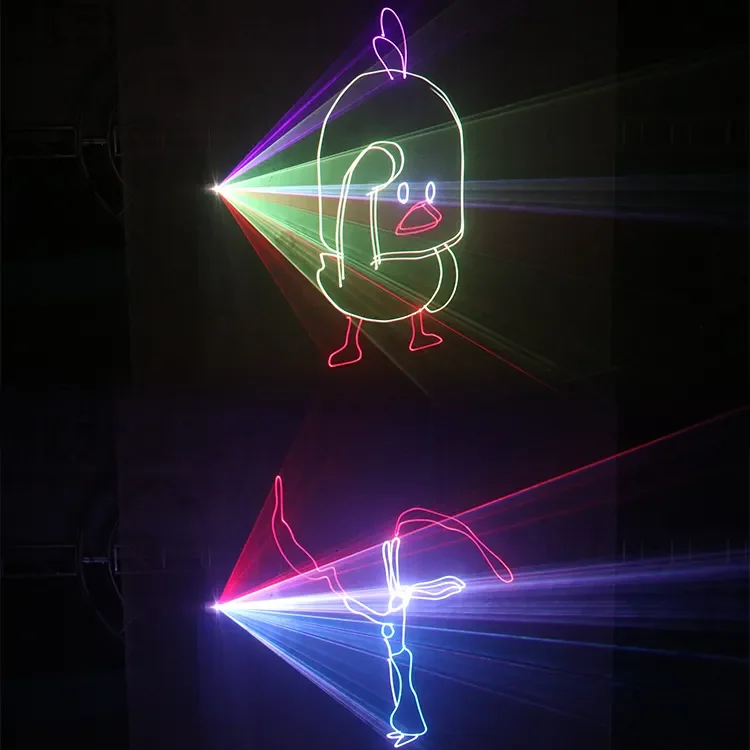 Hot selling Newest remote control Laser Discoteca Projector Led Laser Full color RGB Animation Laser Party Dj Lights