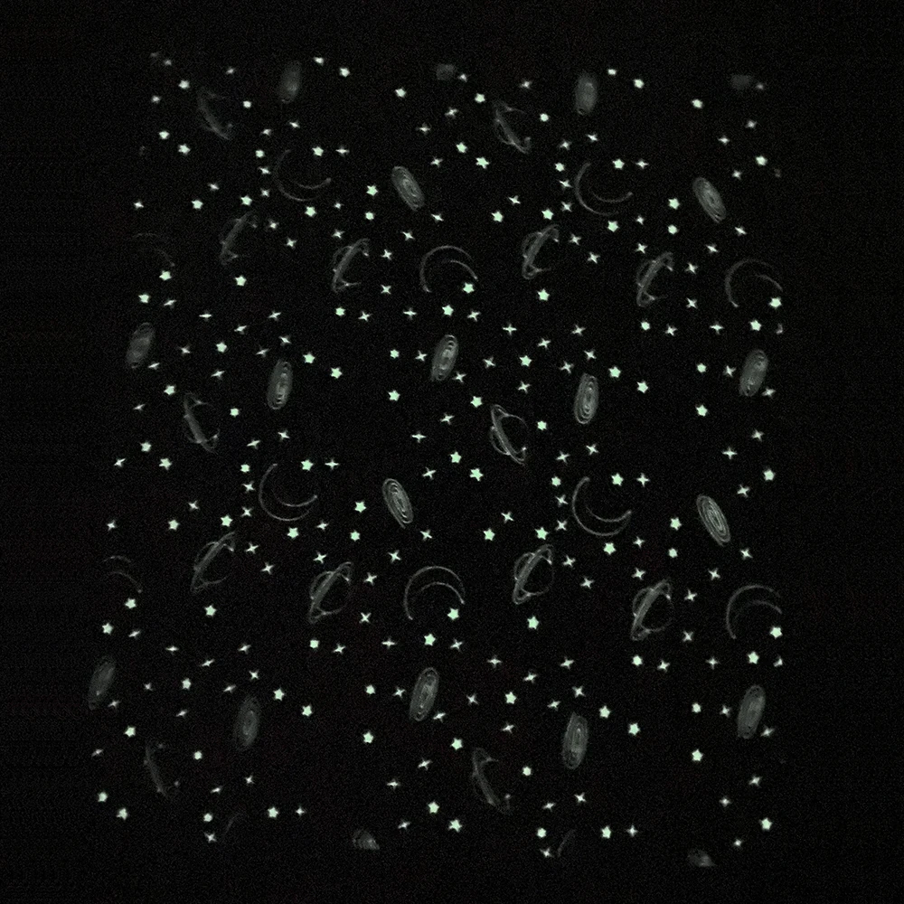 Low Price Galaxy Design Soft Plush Fleece Glow In The Dark Blanket Adult 180x200 270gsm Wrinkle-resistant Night Shining