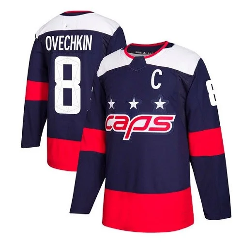 Hot Sale 2023 New Stitched Ice Hockey #8 Ovechkin #77 Oshie Top Embroider High Quality Jersey