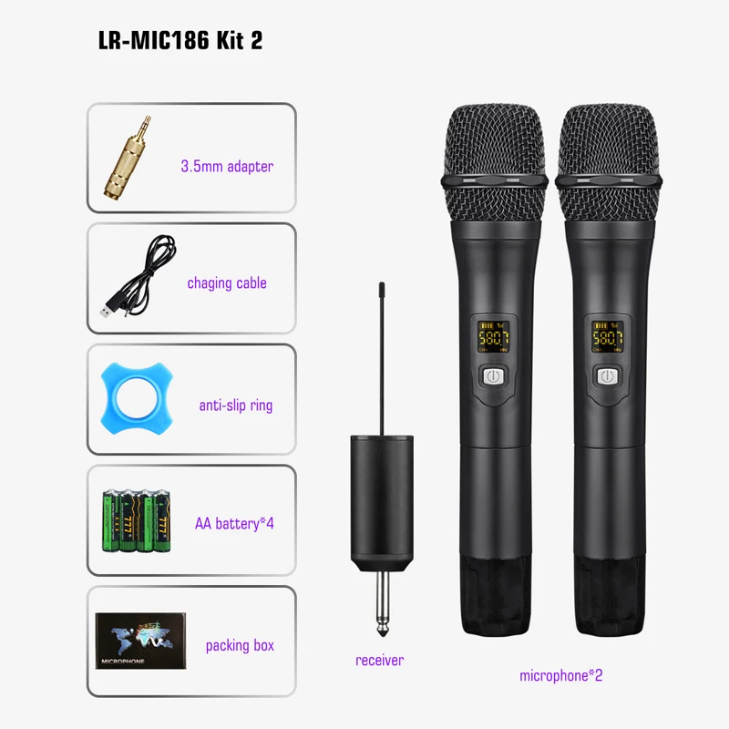 Wireless Microphone China Colar Mic Microphone Handle Shell Microphone for Karaoke Singing Wedding DJ Party