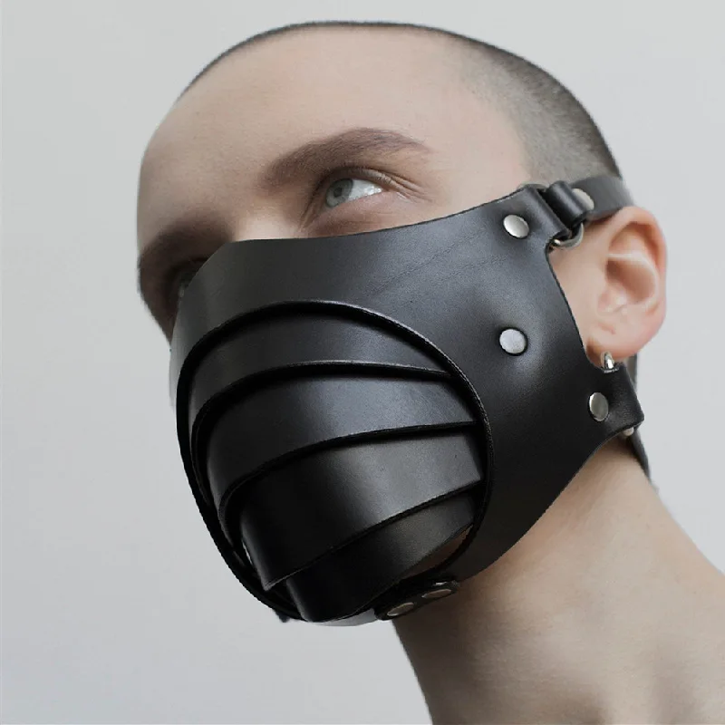 Selling PU leather punk mask sex role-playing SM slave game conditioning mask props