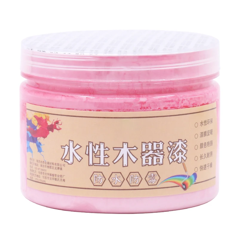 
Pink 250g Water-based Woodwork Paint Acrylic Lacquer for Student Beginner Hand-painted Wood Wall Paper Metal 