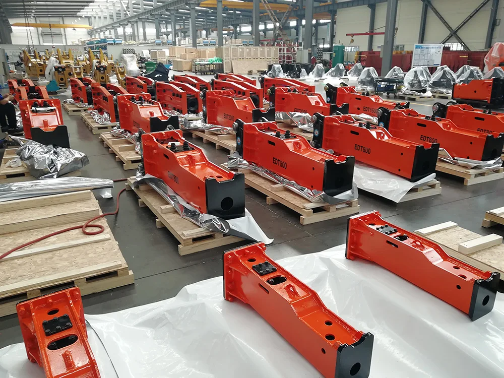 Diameter 100 hydraulic breaker EDT 800 silenced type nreaker hammer