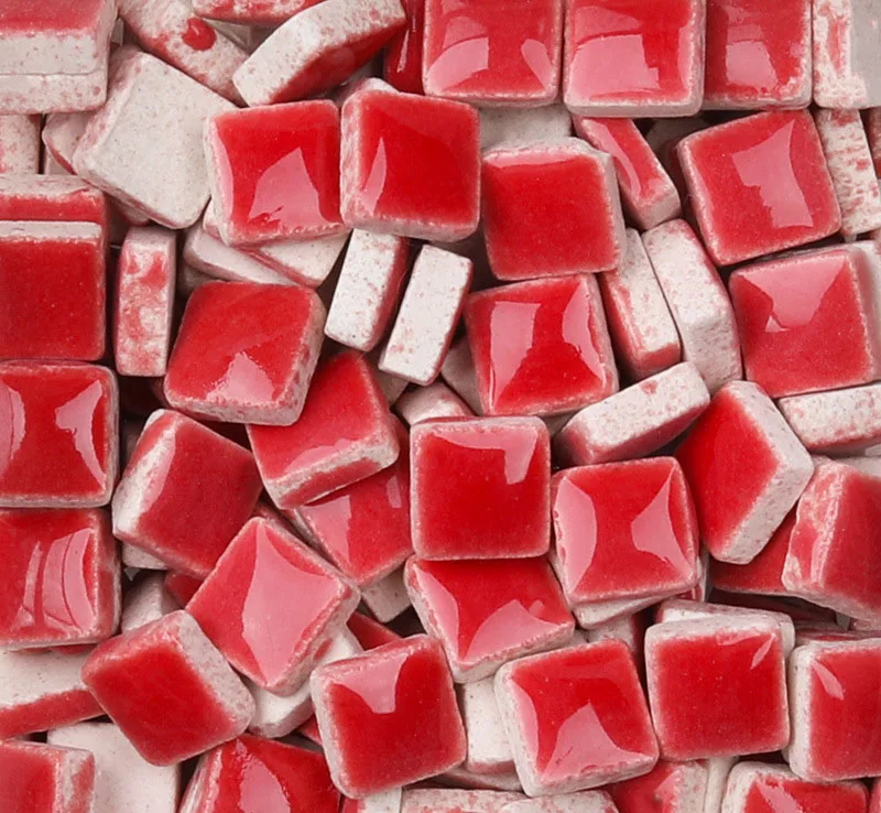 2900pcs Square Ceramic Mosaic Tiles Pieces Chips Vases Picture Frames Flowerpots Mosaic Pieces for DIY Crafts Home Decoration