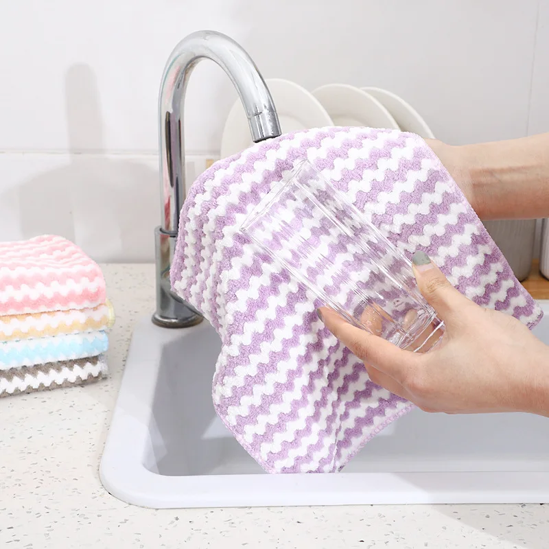 30x30 super dry strong absorment 30 by 30 coral velvet fleece dish towels towel