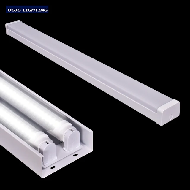 OGJG tube lamp batten light available Cold rolled steel housing PC cover 0.6m 1.2m 1.5m 2ft 4ft 5ft led linear lights