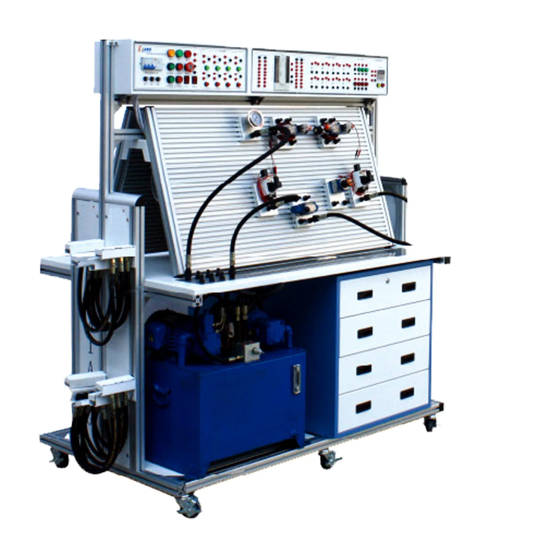 Mechatronics training and examination equipment Pneumatic and hydraulic basic training and examination equipment