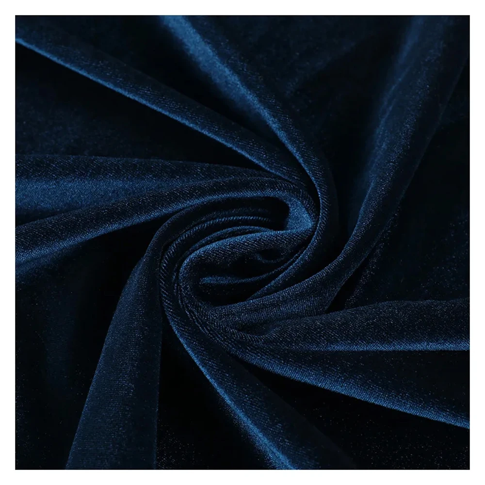 2024 Good quality thickened Korean velvet polyester super soft elastic velvet fabric for women home wear paja tissu velours