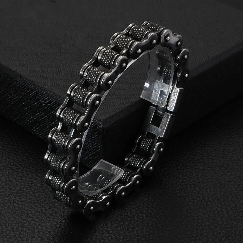Heavy Sturdy Mens Motorcycle Chain Bike Chain Stainless Steel Bracelet