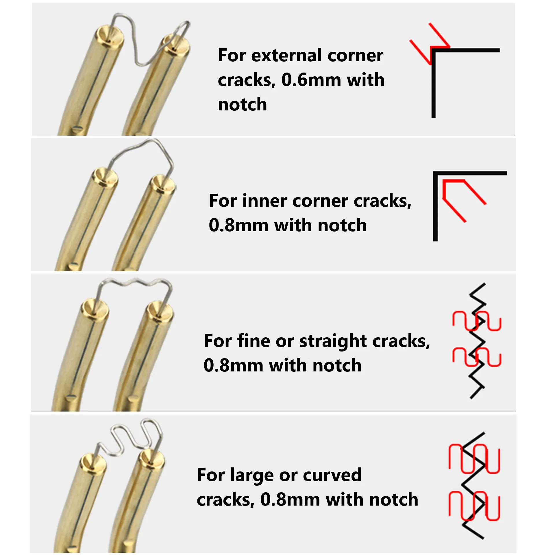 600pcs Staples Welding Rods Bumper Repair Welding Wire for Car Bumpers Dashboards Lamp Holders Plastics Supplies 0.8mm 0.6mm