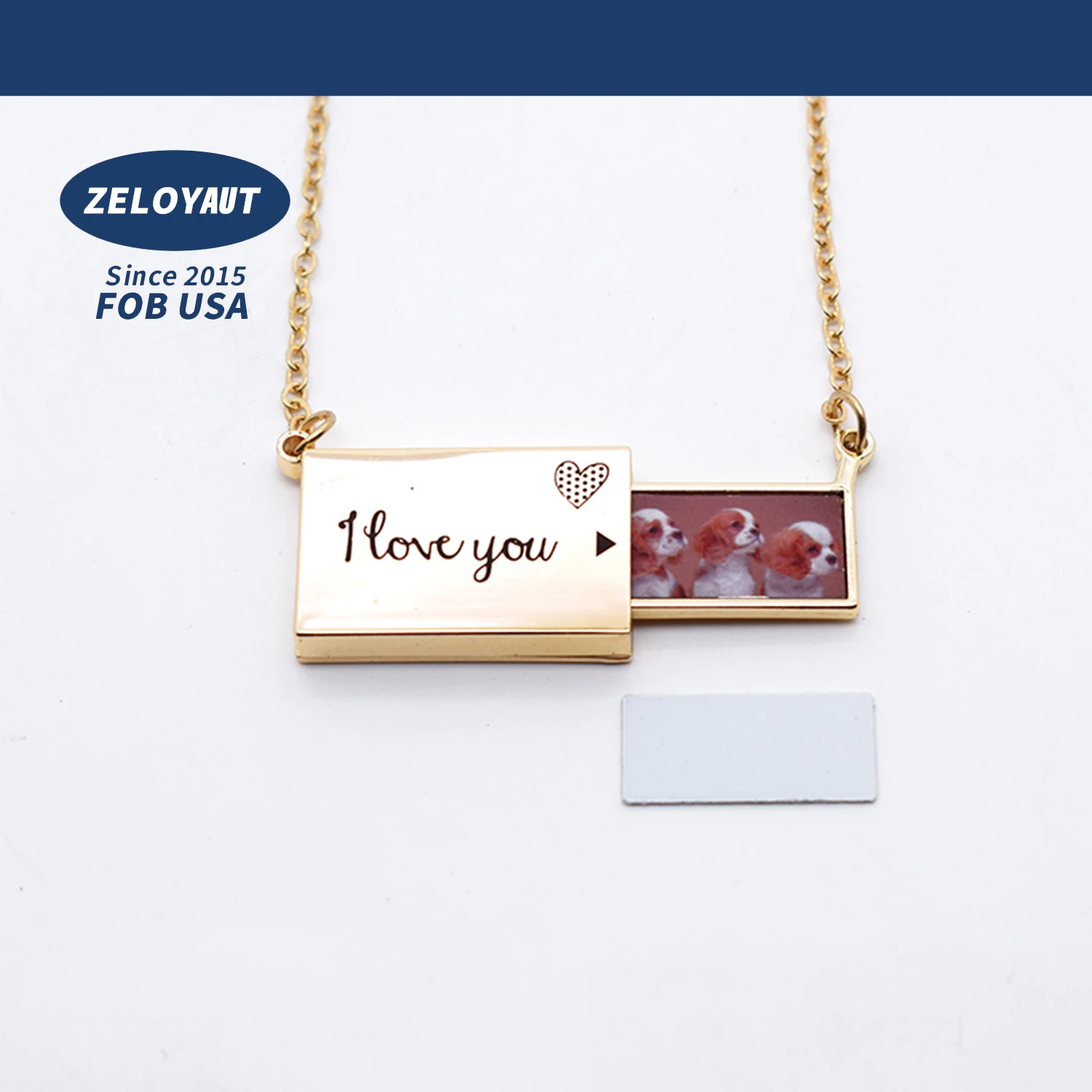 ZELOYAUT-Sublimation blanks New Customized Trinket Zinc Alloy Drawer Necklaces Luxury For Girlfriends Wife Moving Gifts