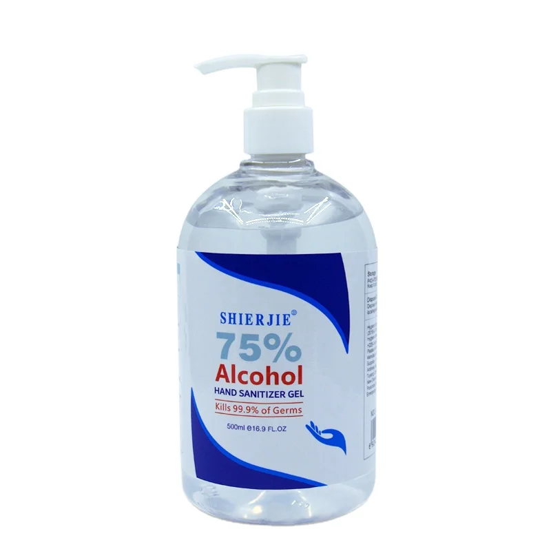 OEM Factory Alcohol Based Hand Sanitizer Custom Logo 500ml Disinfectant 75% Alcohol Gel