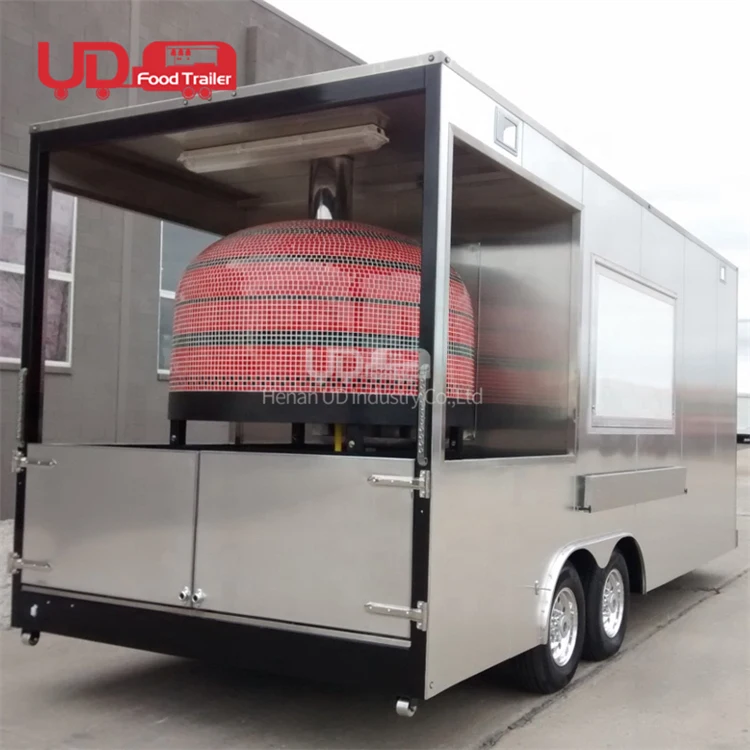 Buy Foodtruck Pizza Food Cart Mini Mobile Kitchen Restaurant Sushi Hamburger Kebab Van Food Trailer Truck