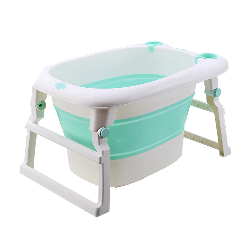 Good quality portable foldable baby bathtub, plastic infant bath tub for kids