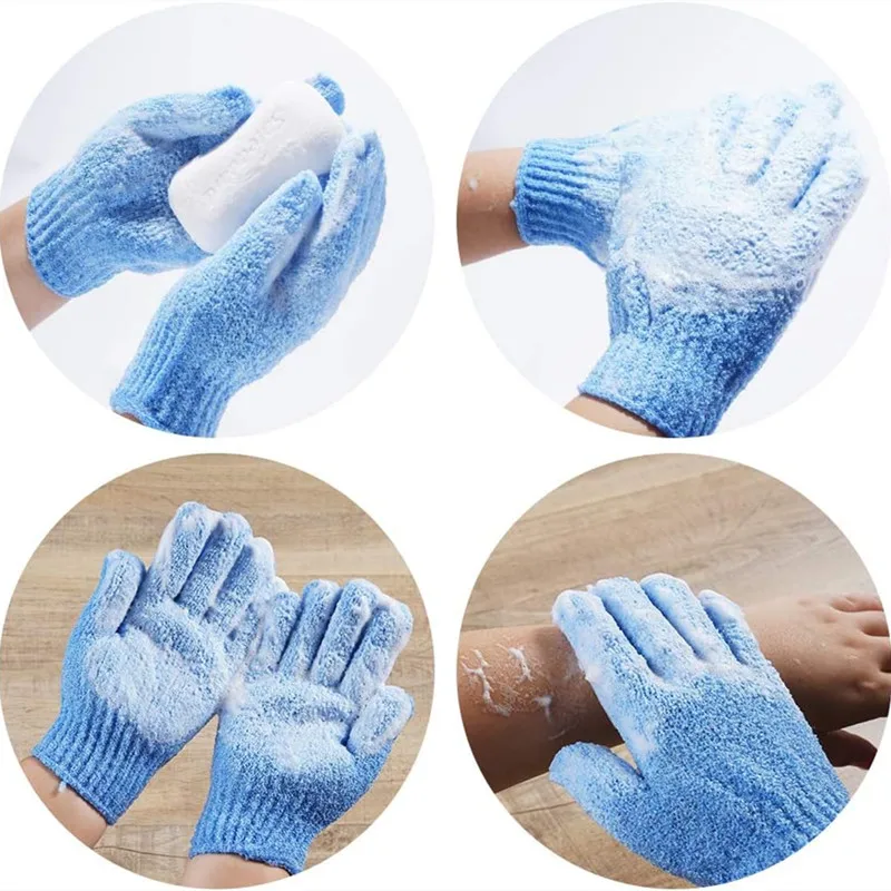 Wholesale Dead Skin Remove Body Scrub Massager Exfoliating Natural Nylon Shower Bath Gloves