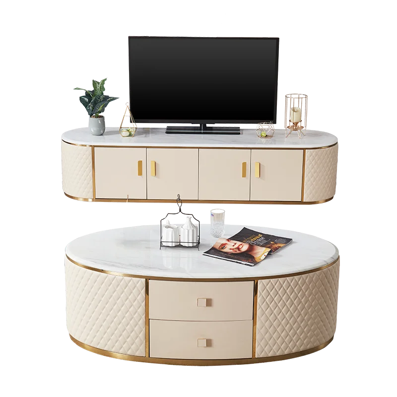 Hot Sale Apartment Tv Cabinet Modern Minimalist White Luxury Modern Tv Stand