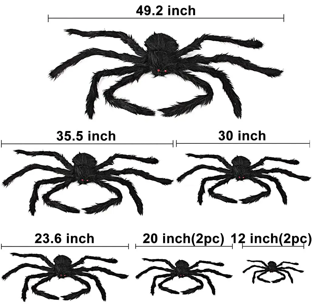 Halloween Spider Decorations Halloween Spiders Stretch Cobwebs Spider Indoor Outdoor Halloween Decorations Yard Home Parties