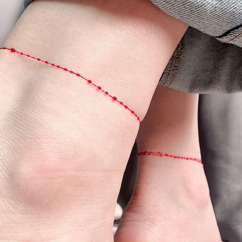 Halloween Niche Design Simulation Red Blood Drop Bracelet necklace ankle Gothic Handmade Creative Bracelet Party