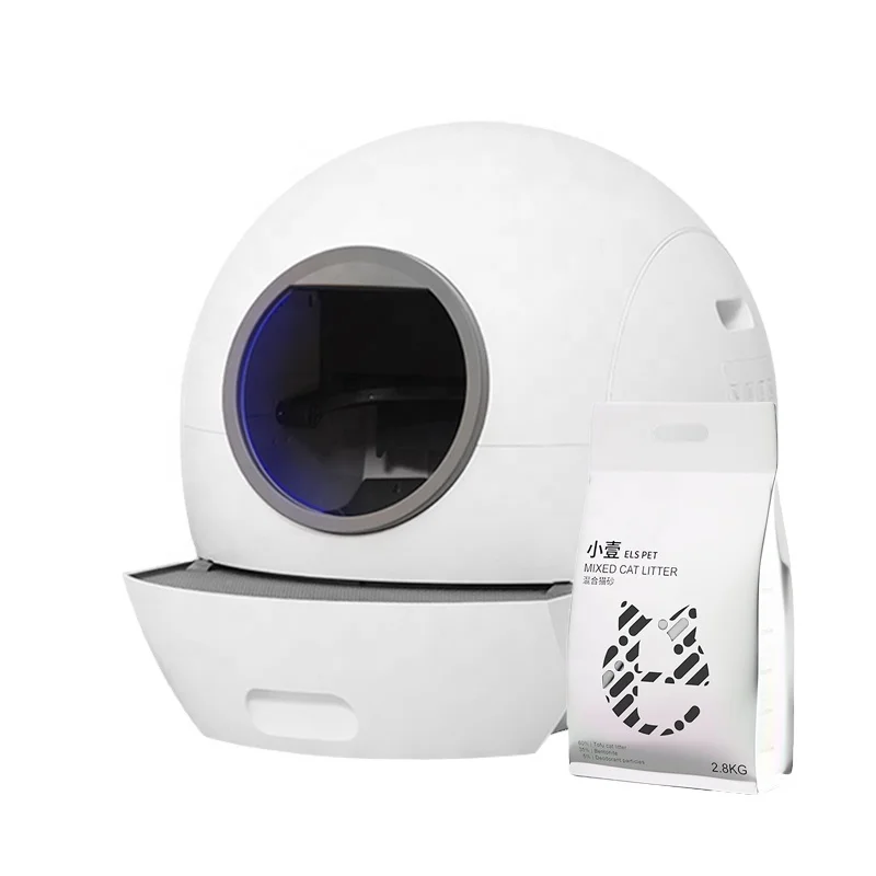 Автоматический ящик для кошачьего туалета с бесплатным приложением, умный самоочищающийся ящик для мусора
