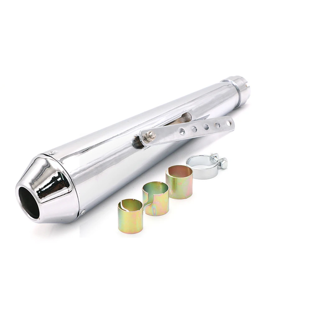 New Universal Vintage Retro Motorcycle Exhaust Muffler Useful Pipe Antiqued Racing Case Silencer