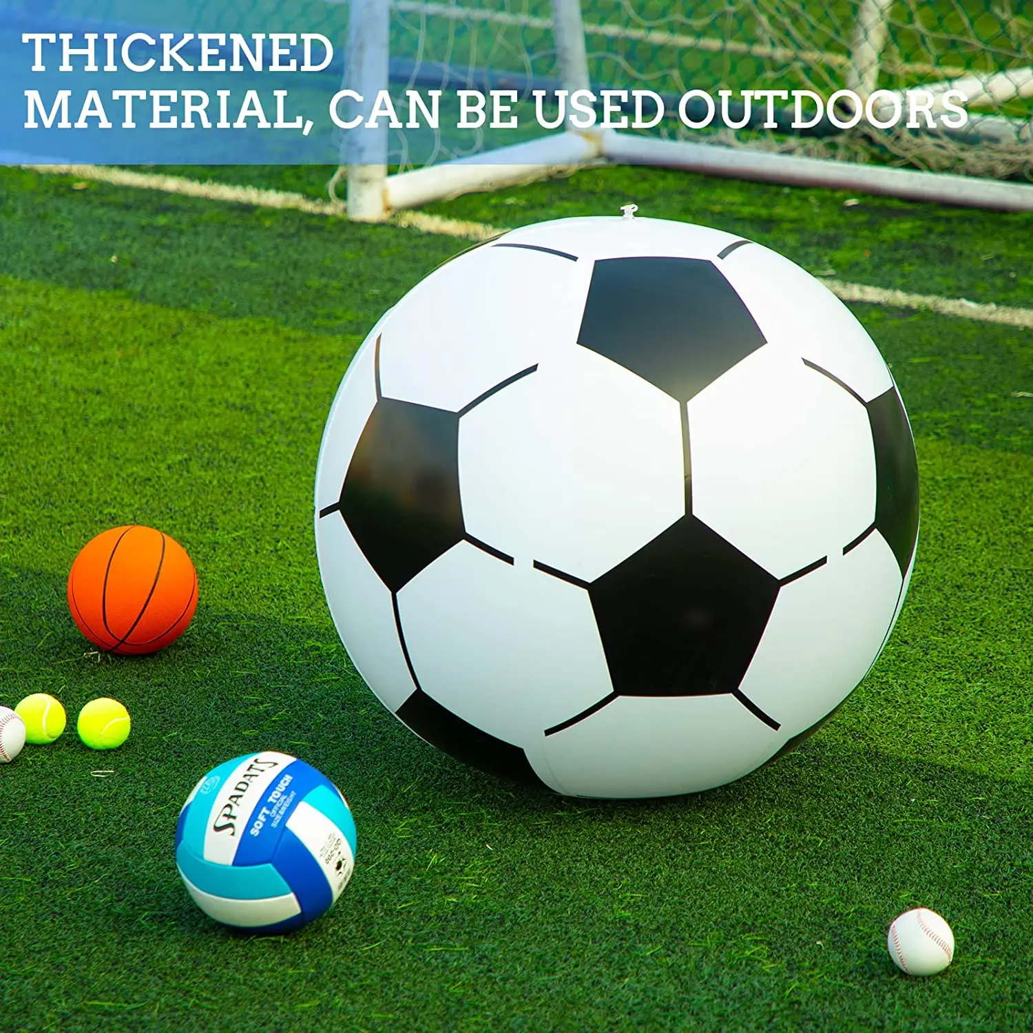 Giant inflatable Soccer ball PVC Big Inflatable Ball 30 Inch for Outdoor Game Pool Party Beach Balls