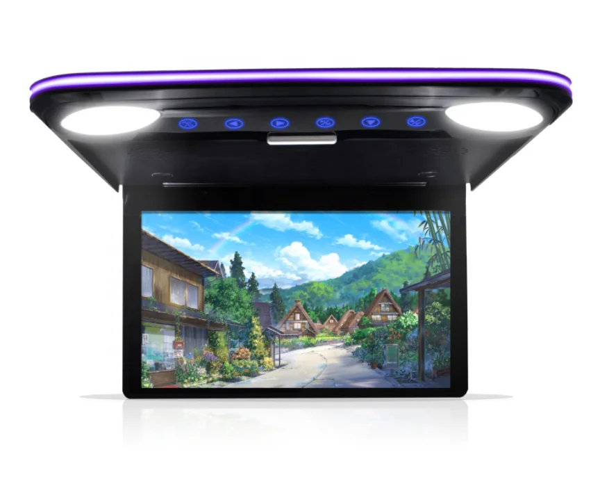 Hot selling support  size customization high definition LCD screen flipping Android system roof  car TV
