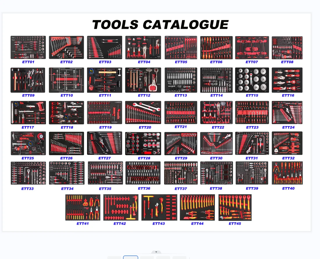Goldenline 44 PCS Hand Tool Set with Combination Wrench and Adjustable Wrench