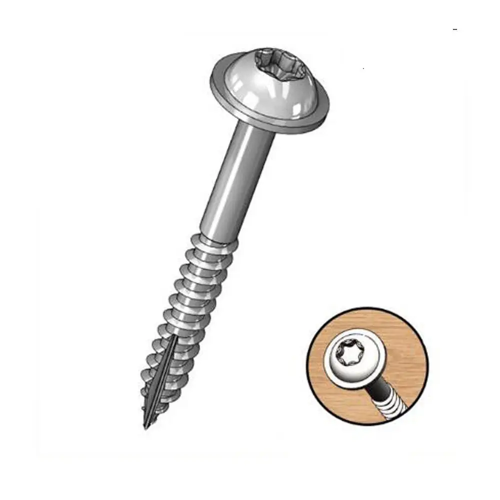 Wholesale Factory 3/4 1-1/4 1-3/4  Stainless Steel Square Head Mdf Screw Flat Pan Washer Head Self tapping Pocket Hole Screws