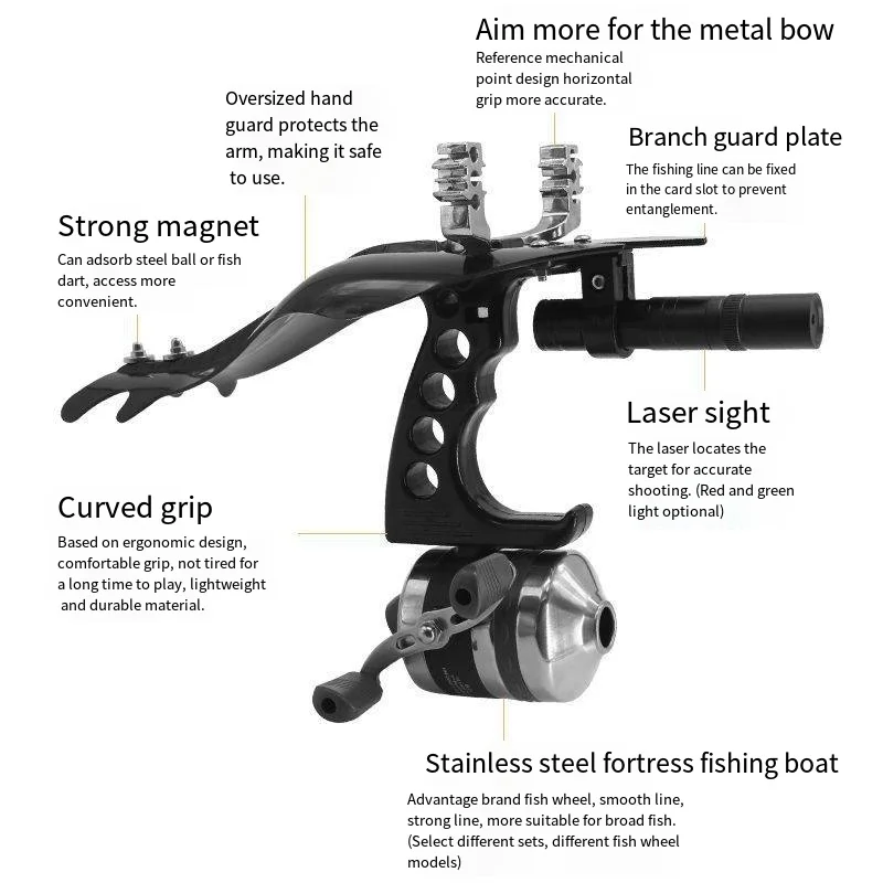 Crossbow Alloy Catapult Arrow Metal Accessories Chinese Compound Bow Powerful Fishing Slingshot Hunting