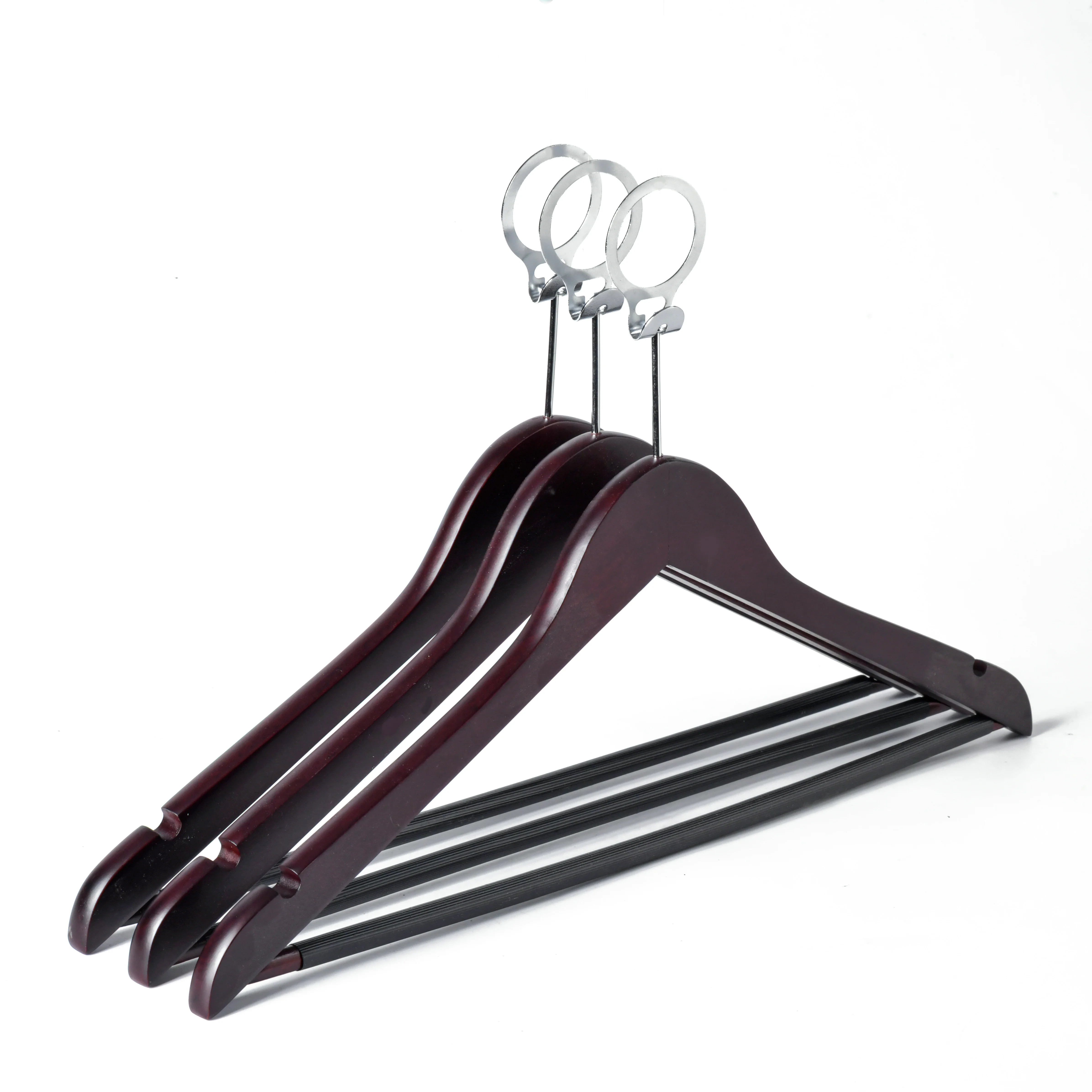 Jason Wholesale Custom Hotel Wooden Hangers with Ring