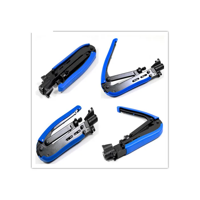 F BNC RCA Extrusion Pliers Cable TV Connector Crimping Coaxial Tool 5 7 9F Head RG59  RG6  RG11 Cable Compression Tool
