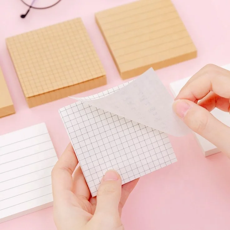 
Wholesale Custom School Supplies Simple Sticky Notes Kraft Paper Memo Pad Writing Notes 