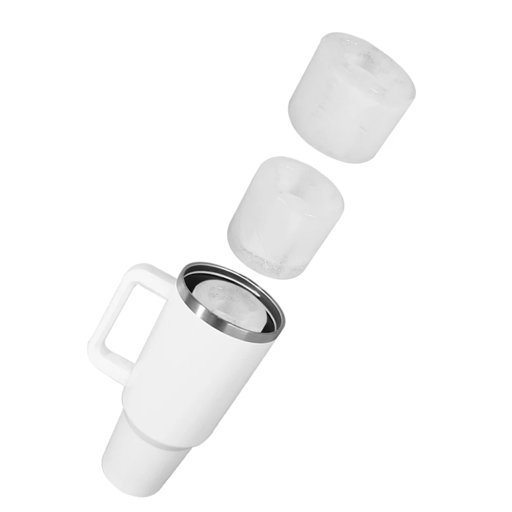 Reusable Hollow CylinderSilicone Ice Tray Mold Big Ice Cube Maker Mold For 20-40oz Tumbler Beer Cup Accessories