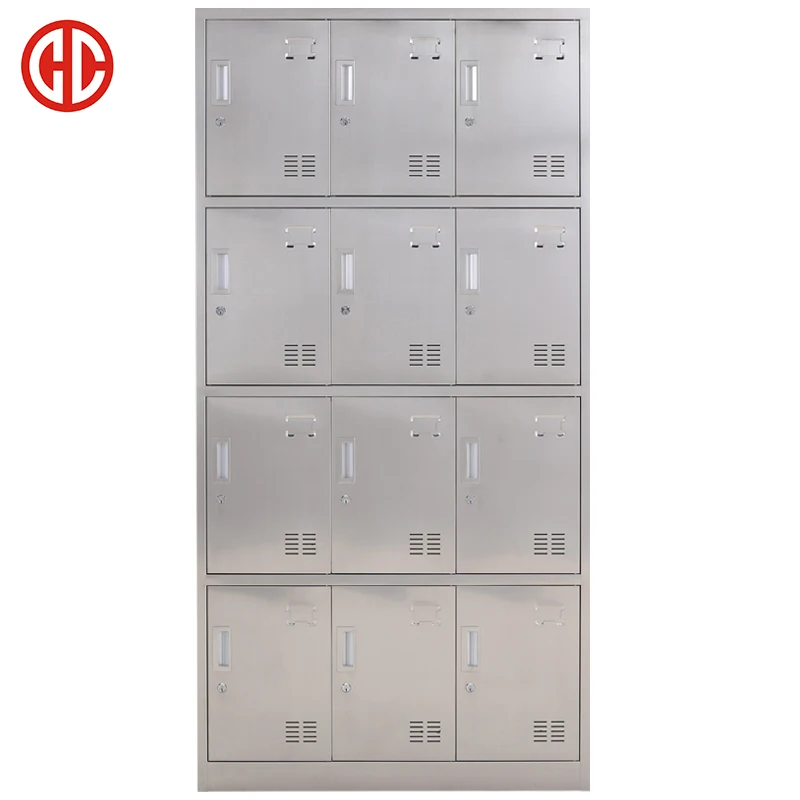 12 Door Stainless Steel Locker Document Storage File Cabinet Office