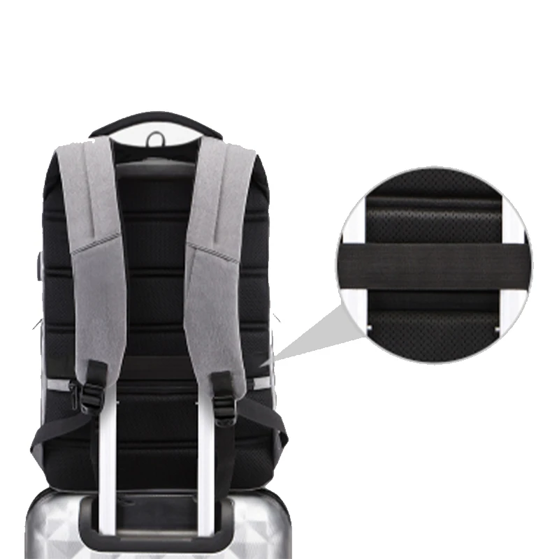 Doublesafe Safety Lock Travelling Mens Business Back Packs Laptop Travel Smart Backpack Bag With USB Charging Port