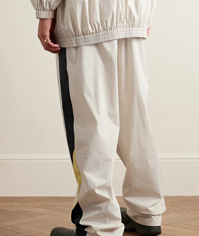 custom men sweatpants stacked and loose slim fit overalls drawstring pants blank pant for nylon