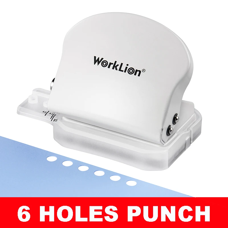 2023 Years Factory New Metal 6 Holes Punch Portable Handheld Six Holes Puncher, Daily Paper Puncher for A4/A5/B5 Size