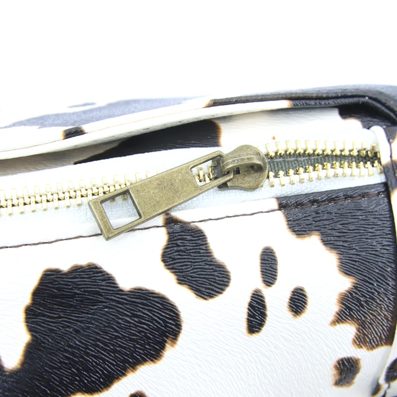 New Cross body Sling Bag Leopard Cow Print Bum Bag Vegan Leather Belt Bag