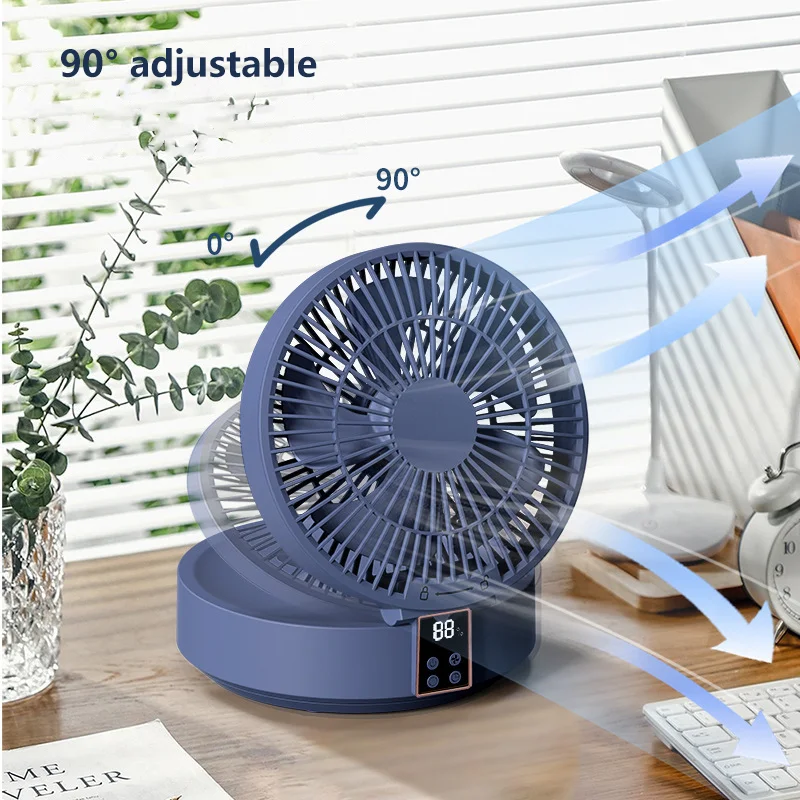 Горячая распродажа портативный USB-аккумулятор складной Настенный Складной вентилятор с регулируемой циркуляцией воздуха 3 скорости