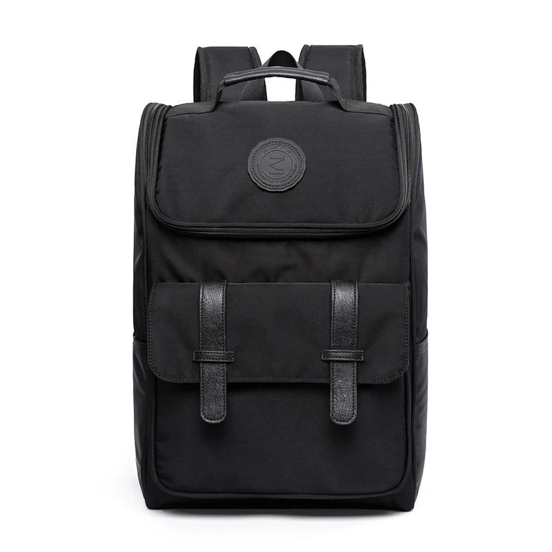 Laptop Backpack Leisure School Bag Stylish Daypack Large Capacity Fashion High Quality Waterproof for Men Black Polyester MOYYI