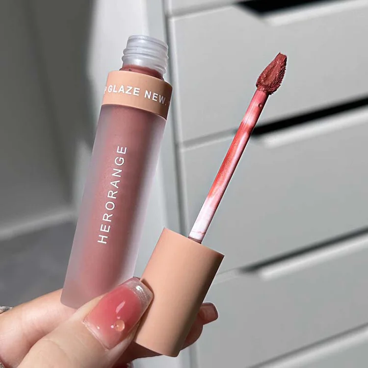 High Quality Herorange 3 Colors Matte Velvety Liquid Lipstick Set Waterproof Non-Stick Cup LIQUID VELVET MATTE LIPGLOSS SET
