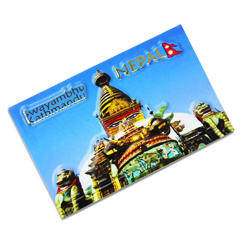 
2021 tourist souvenir photo refrigerator 3D embossed fridge magnet puffy sticker 